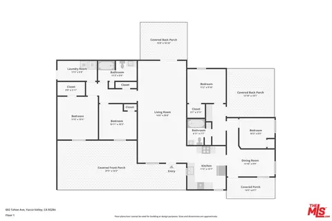 Floorplan - 692 Tahoe Ave, Yucca Valley, CA 92284 photo 1 of 1
