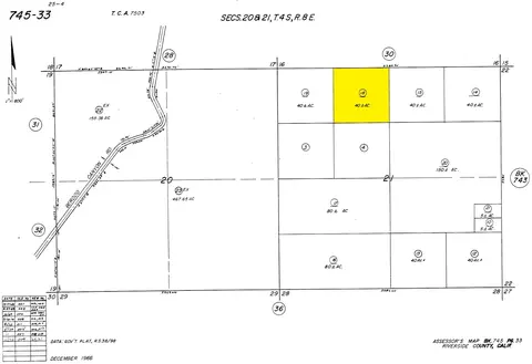 0 Berdoo Canyon Rd, Out Of Area, CA 99999