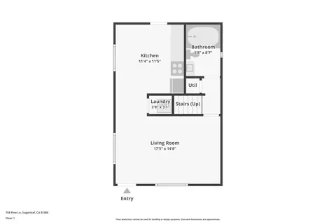 Floorplan - 758 Pine Ln, Sugarloaf, CA 92386 photo 1 of 2