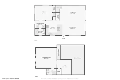 Floorplan - 54143 Linger Ln, Idyllwild, CA 92549 photo 1 of 3
