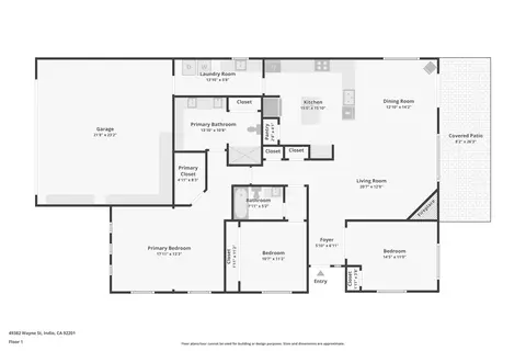 Floorplan - 49382 Wayne St, Indio, CA 92201 photo 1 of 1