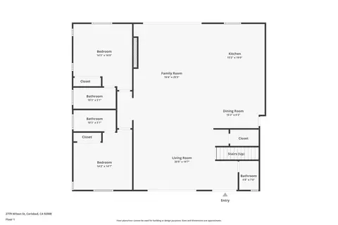 Floorplan - 2779 Wilson St, Carlsbad, CA 92008 photo 1 of 2