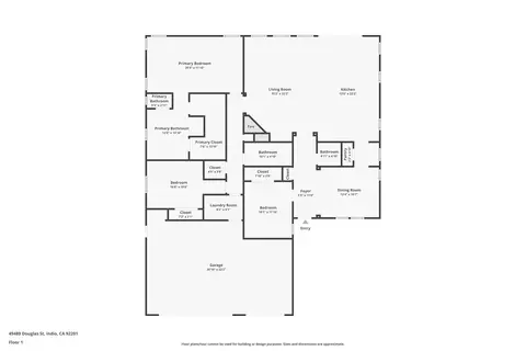 Floorplan - 49489 Douglas St, Indio, CA 92201 photo 1 of 1