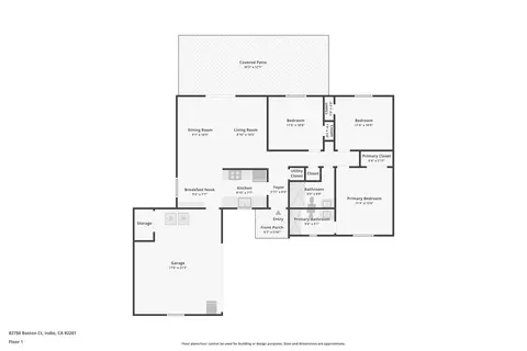 Floorplan - 82750 Boston Ct, Indio, CA 92201 photo 1 of 1