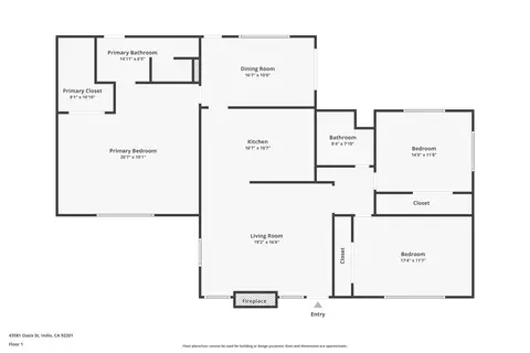 Floorplan - 43581 Oasis St, Indio, CA 92201 photo 3 of 3