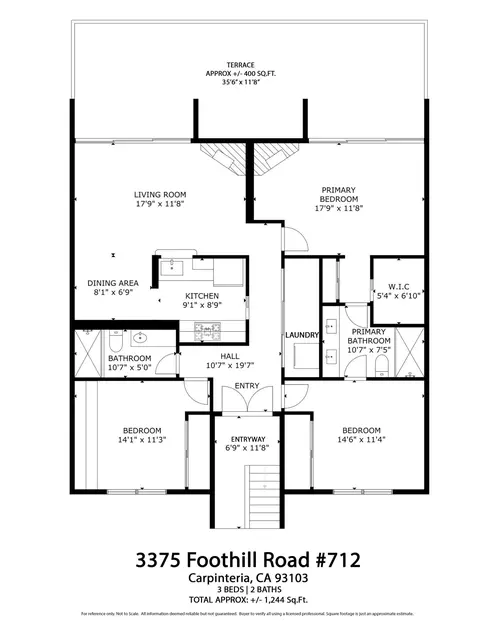 Floorplan - 3375 Foothill Rd, Carpinteria, CA 93013 photo 1 of 1