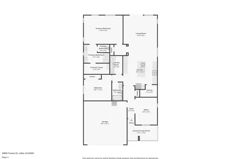Floorplan - 43693 Treviso Dr, Indio, CA 92203 photo 1 of 2