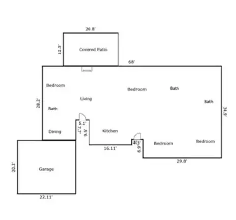 Floorplan - 8564 Taft Ct, Yucca Valley, CA 92284 photo 1 of 1
