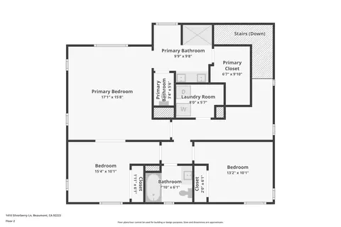 Floorplan - 1410 Silverberry Ln, Beaumont, CA 92223 photo 2 of 3