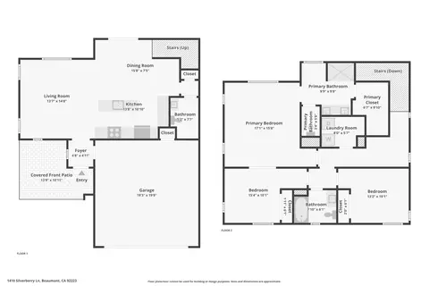 Floorplan - 1410 Silverberry Ln, Beaumont, CA 92223 photo 3 of 3