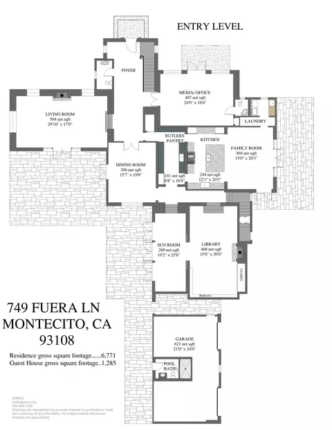 Floorplan - 749 Fuera Ln, Montecito, CA 93108 photo 1 of 2