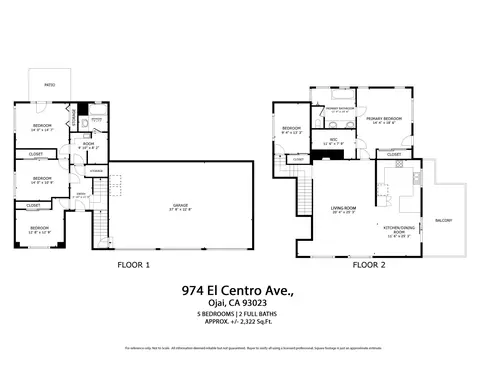 Floorplan - 974 El Centro St, Ojai, CA 93023 photo 1 of 1
