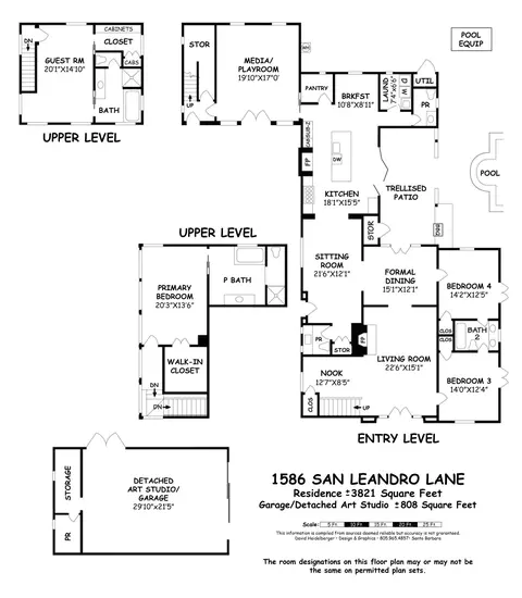 Floorplan - 1586 San Leandro Ln, Montecito, CA 93108 photo 1 of 1