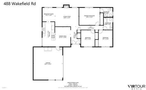 Floorplan - 488 Wakefield Rd, Goleta, CA 93117 photo 1 of 1