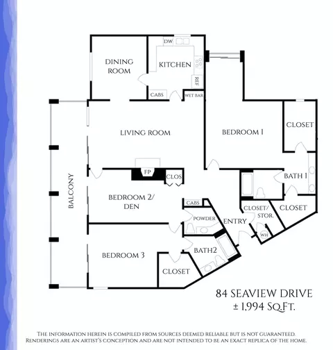 Floorplan - 84 Seaview Dr, Montecito, CA 93108 photo 1 of 1
