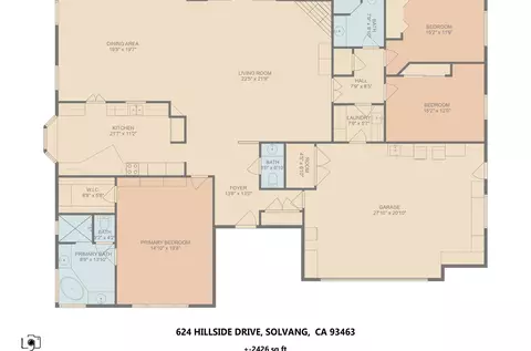 Floorplan - 624 Hillside Dr, Solvang, CA 93463 photo 1 of 1