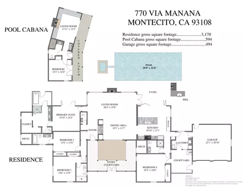 Floorplan - 770 Via Manana, Montecito, CA 93108 photo 1 of 1