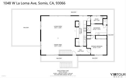 Floorplan - 1048 E La Loma Ave, Somis, CA 93066 photo 2 of 3