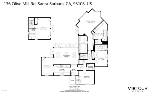 Floorplan - 136 Olive Mill Rd, Montecito, CA 93108 photo 1 of 1