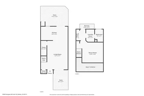 Floorplan - 5290 Overpass Rd #10, Goleta, CA 93111 photo 3 of 3