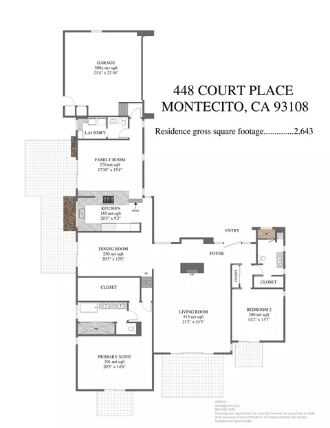 Floorplan - 448 Court Pl, Montecito, CA 93108 photo 1 of 1