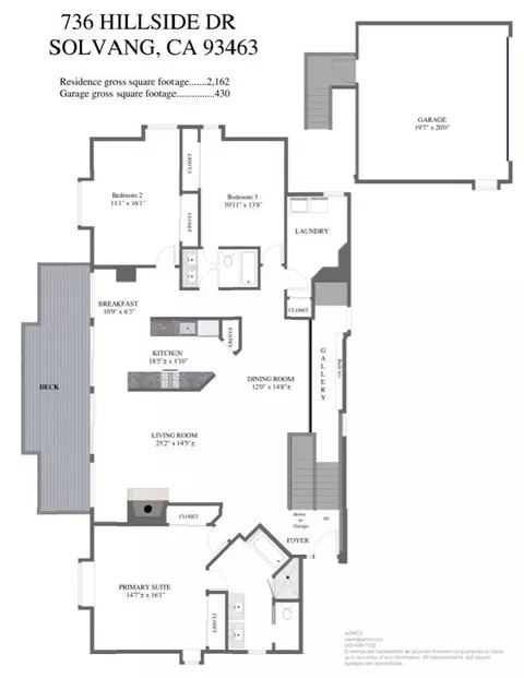 Floorplan - 736 Hillside Dr, Solvang, CA 93463 photo 2 of 2