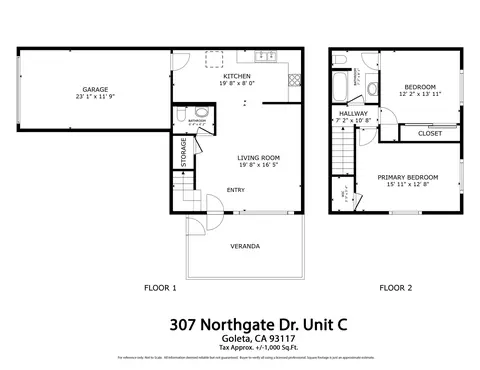 Floorplan - 307 Northgate Dr #C, Goleta, CA 93117 photo 2 of 2