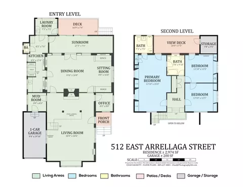 Floorplan - 512 E Arrellaga St, Santa Barbara, CA 93103 photo 1 of 2