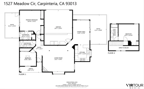 Floorplan - 1527 Meadow Cir, Carpinteria, CA 93013 photo 2 of 2