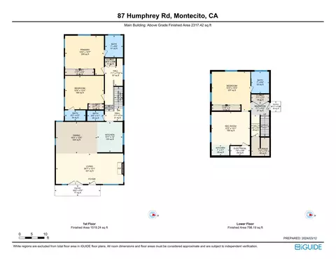 Floorplan - 87 Humphrey Rd, Montecito, CA 93108 photo 1 of 4