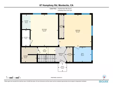Floorplan - 87 Humphrey Rd, Montecito, CA 93108 photo 3 of 4