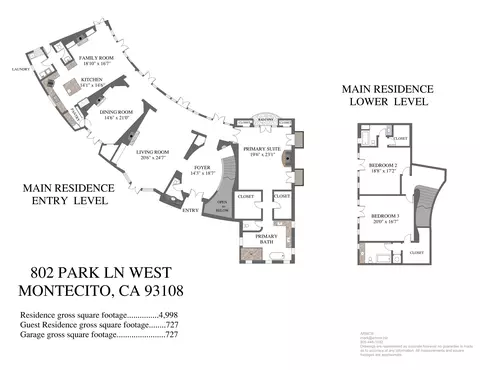 Floorplan - 802 W Park Ln, Montecito, CA 93108 photo 1 of 4