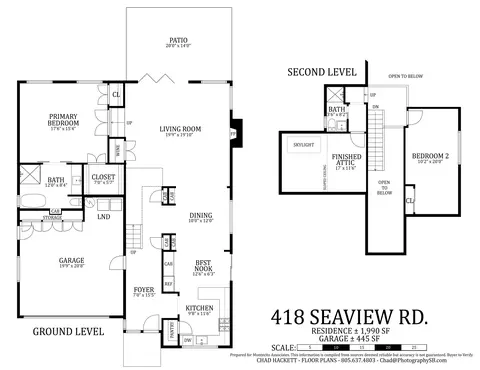 Floorplan - 418 Seaview Rd, Montecito, CA 93108 photo 1 of 2