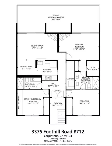 Floorplan - 3375 Foothill Rd #712, Carpinteria, CA 93013 photo 1 of 1