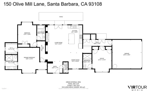 Floorplan - 150 Olive Mill Ln, Montecito, CA 93108 photo 1 of 1