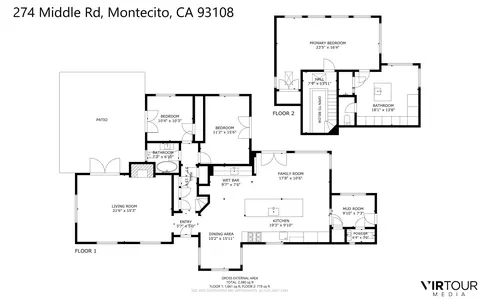 Floorplan - 274 Middle Rd, Montecito, CA 93108 photo 1 of 3