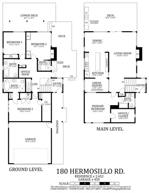 Floorplan - 180 Hermosillo Rd, Montecito, CA 93108 photo 1 of 1