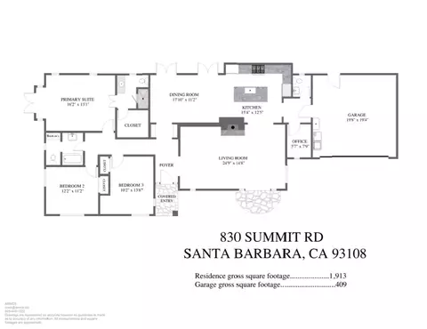 Floorplan - 830 Summit Rd, Santa Barbara, CA 93108 photo 1 of 1