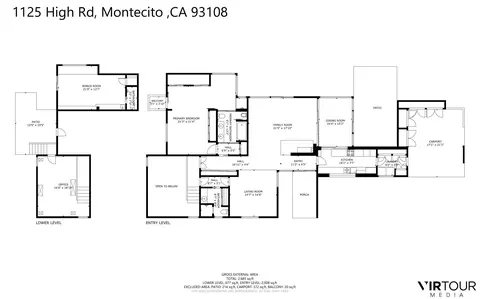 Floorplan - 1125 High Rd, Montecito, CA 93108 photo 3 of 3