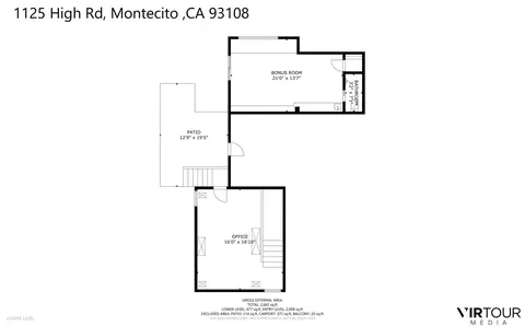 Floorplan - 1125 High Rd, Montecito, CA 93108 photo 1 of 3