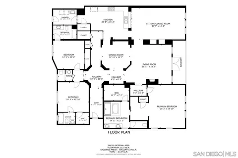 Floorplan - 1030 Genter St #201, La Jolla, CA 92037 photo 1 of 1