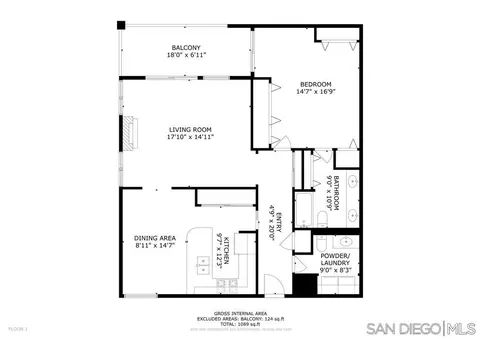 Floorplan - 911 E Ave #204, Coronado, CA 92118 photo 1 of 1