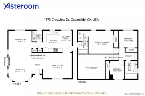 Floorplan - 1373 Crestview, Oceanside, CA 92056 photo 1 of 1