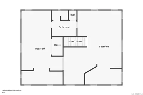 Floorplan - 34666 Navajo Rd, Julian, CA 92036 photo 2 of 4