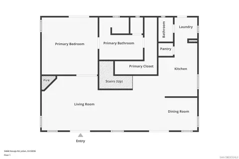 Floorplan - 34666 Navajo Rd, Julian, CA 92036 photo 1 of 4