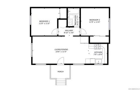 Floorplan - 8703 Valencia St, Spring Valley, CA 91977 photo 1 of 2