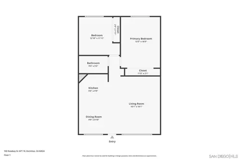 Floorplan - 155 Rosebay Dr #10, Encinitas, CA 92024 photo 1 of 1