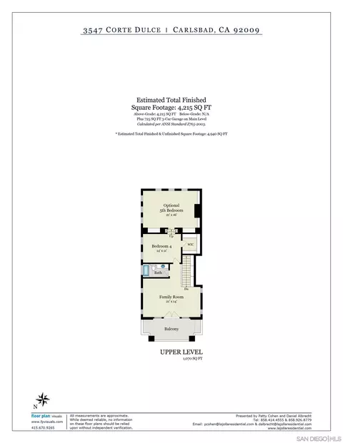 Floorplan - 3547 Corte Dulce, Carlsbad, CA 92009 photo 2 of 2