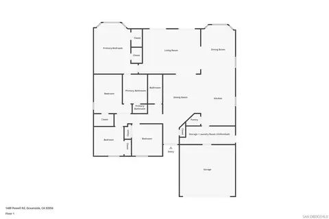 Floorplan - 1489 Powell Rd, Oceanside, CA 92056 photo 1 of 1