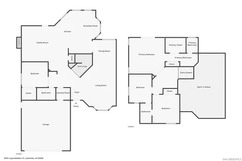 Floorplan - 9597 Leyendekker Ct, Lakeside, CA 92040 photo 3 of 3